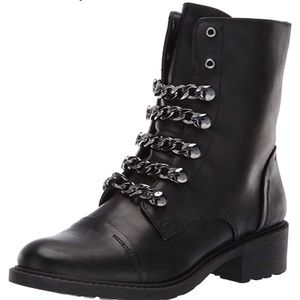 Circus Sam Edelman Black Chain Combat Moto Boots